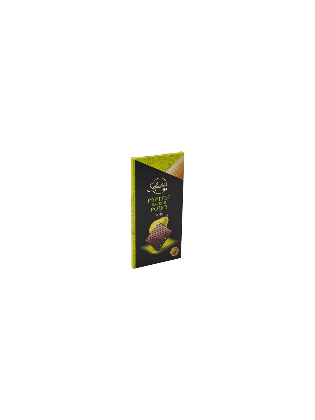 Tablette de Chocolat Noir Saveur Poire CARREFOUR SELECTION