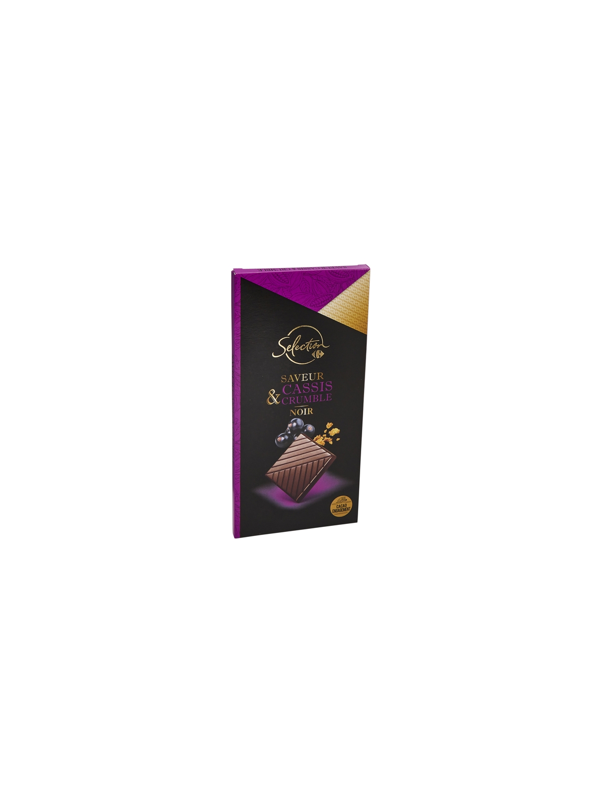 Tablette de Chocolat Noir Cassis Crumble CARREFOUR SELECTION