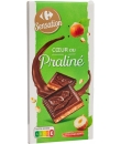 Tablette de Chocolat Noir Cœur Praliné CARREFOUR SENSATION