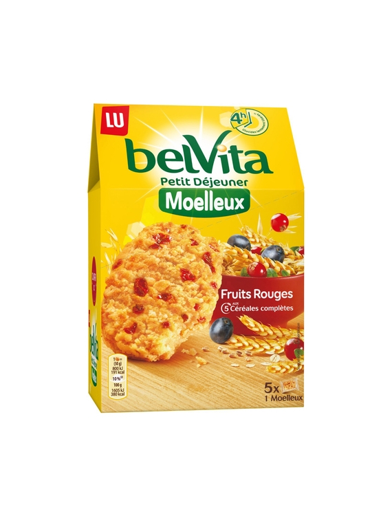 Biscuits Moelleux Fruits Rouges Belvita LU