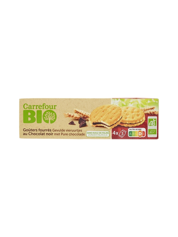 Biscuits fourrés Chocolat Noir CARREFOUR BIO