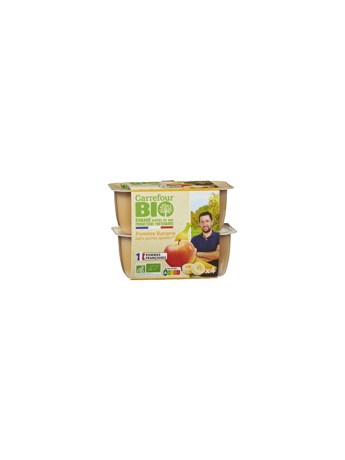 Compotes Pomme Banane CARREFOUR BIO