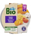 Plat Bébé dès 18 mois, Carottes & Pâtes CARREFOUR BABYBIO