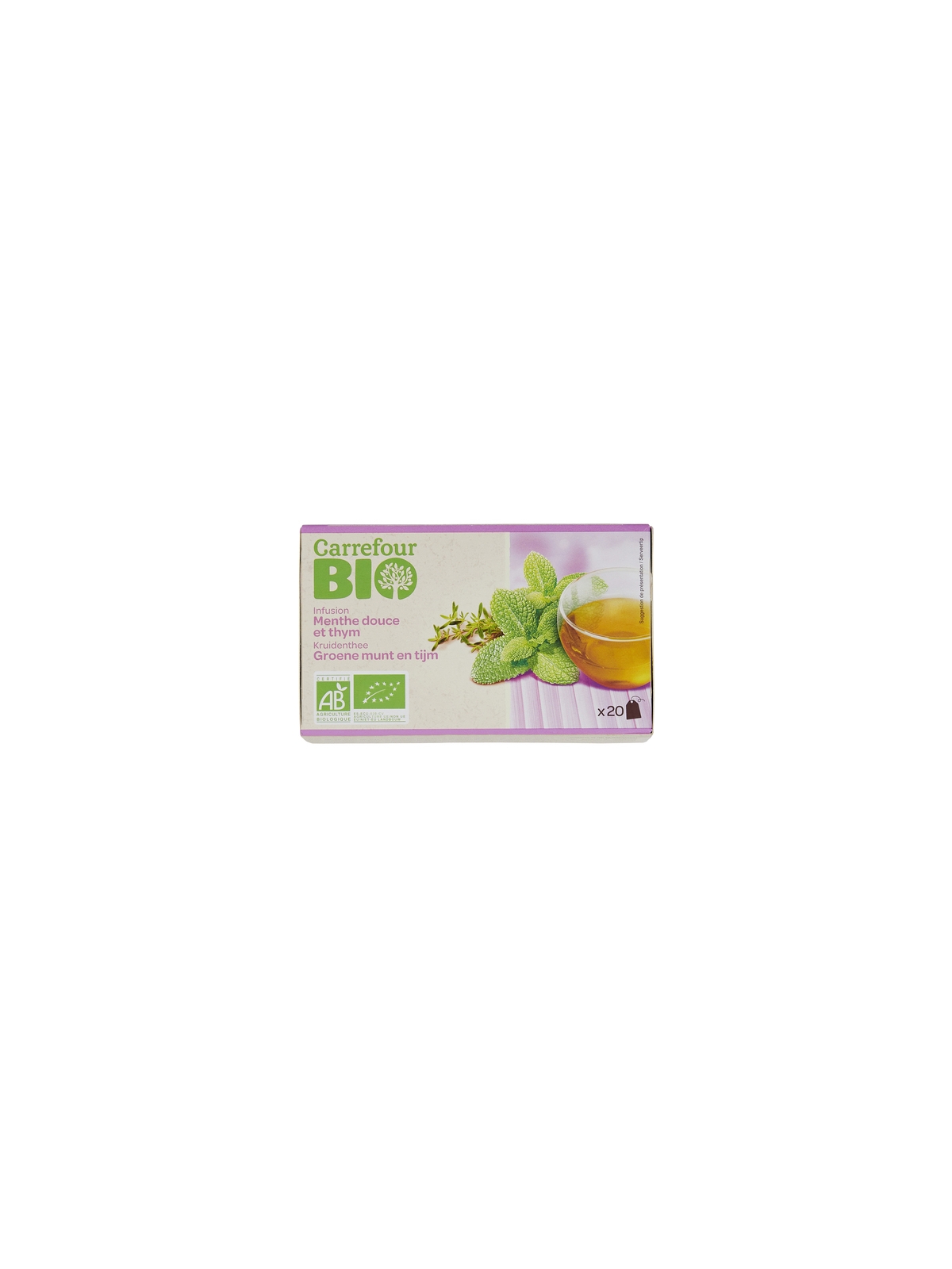 Infusion Menthe Douce & Thym CARREFOUR BIO