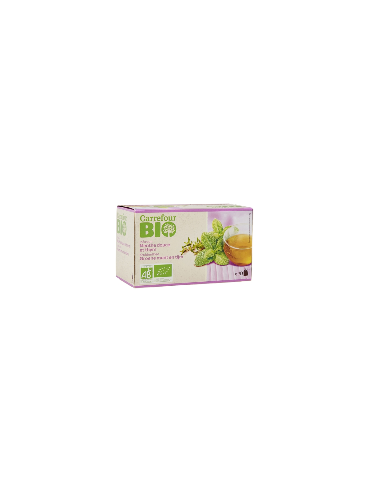 Infusion Menthe Douce & Thym CARREFOUR BIO