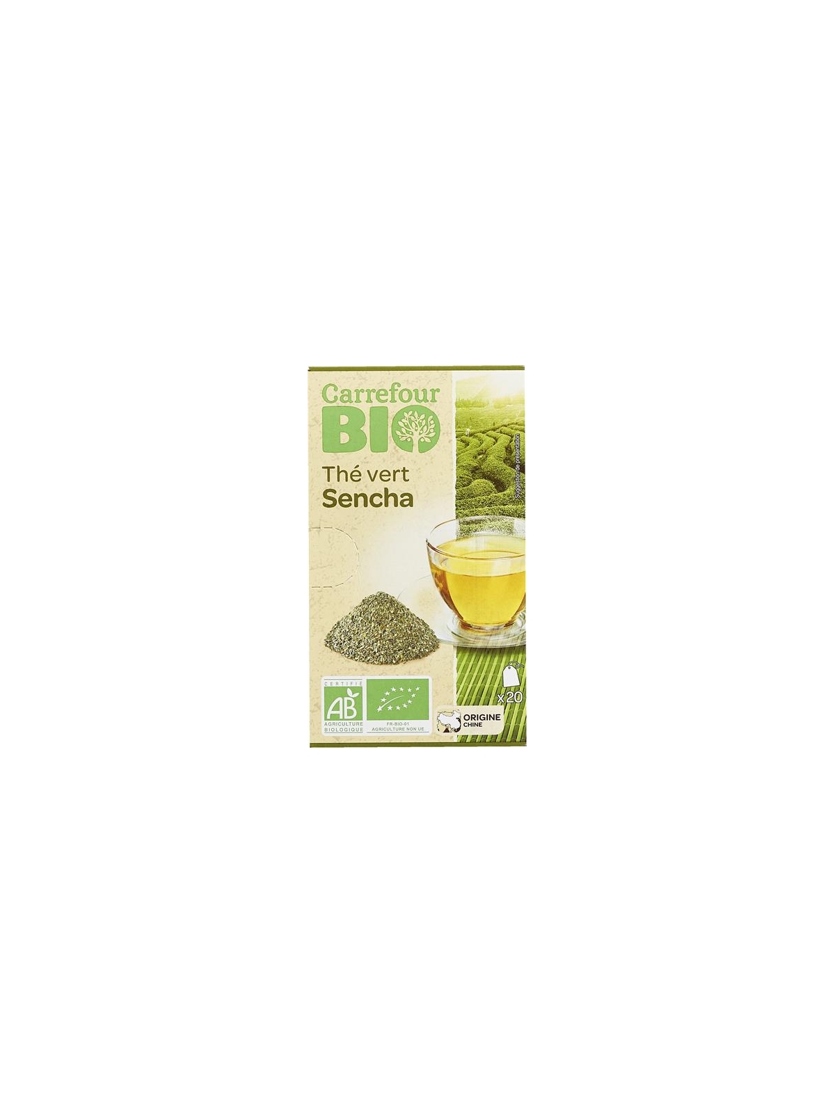 Thé bio vert Sencha CARREFOUR BIO