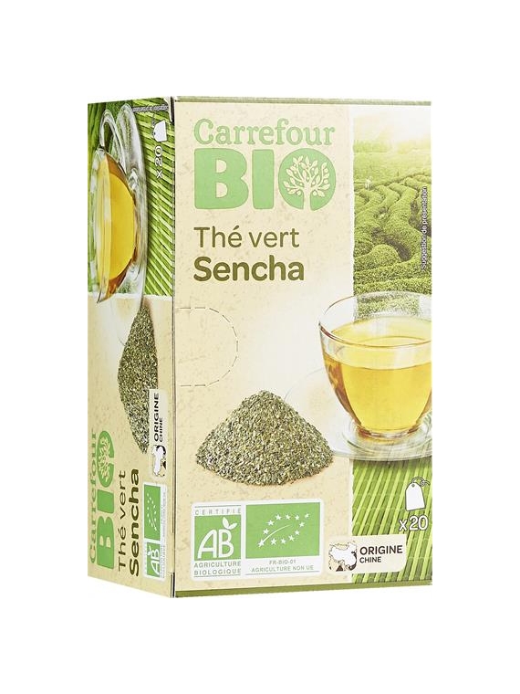 Thé bio vert Sencha CARREFOUR BIO