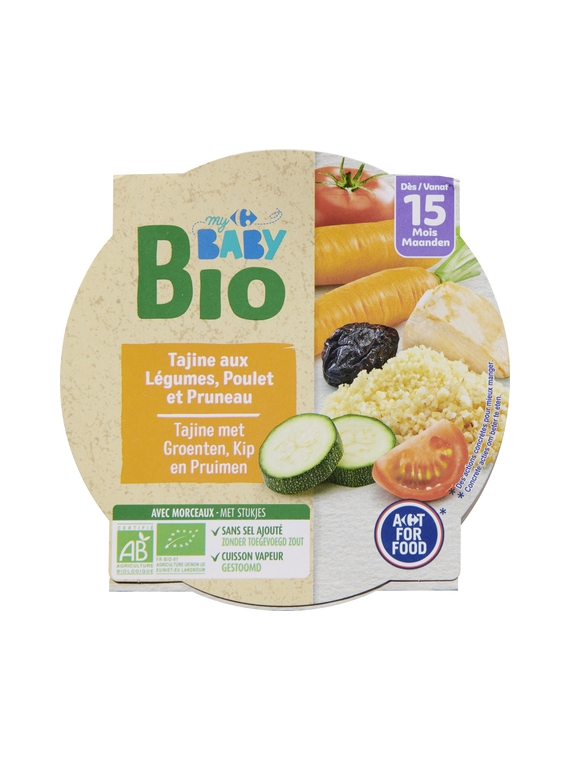 Plat Bébé Bio Légumes Poulet - 15 mois CARREFOUR BABY BIO