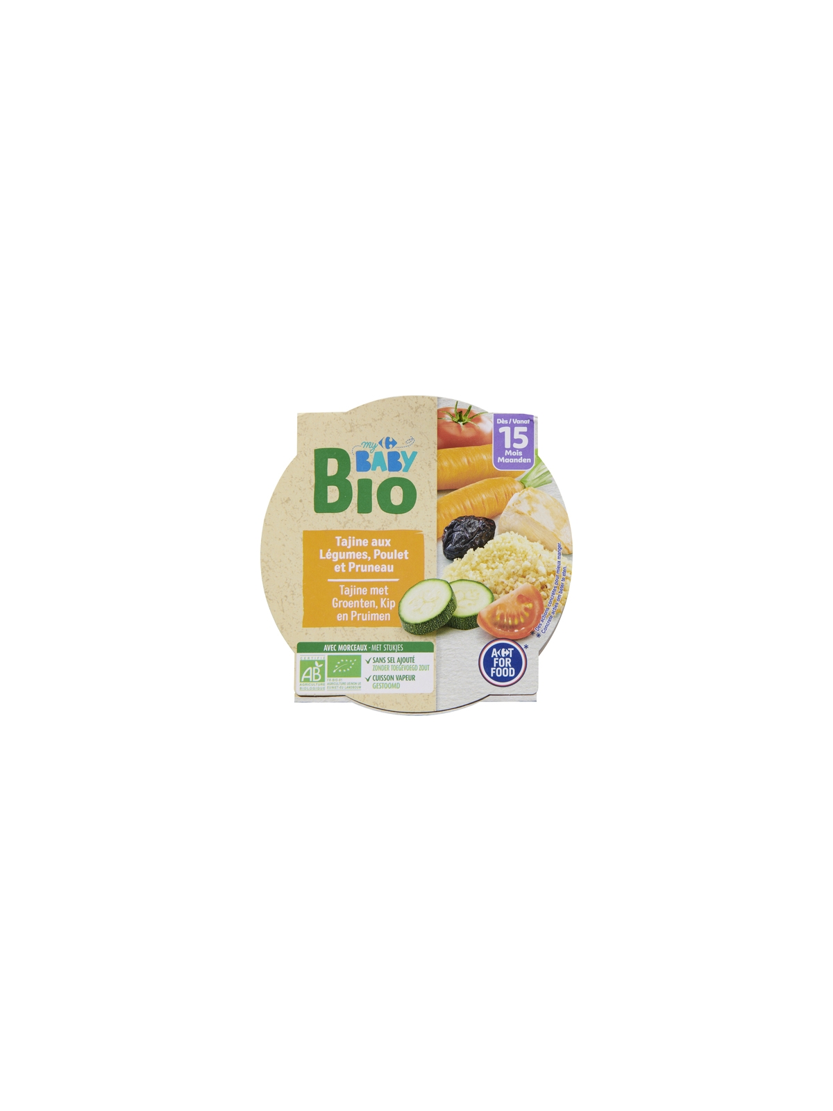 Plat Bébé Bio Légumes Poulet - 15 mois CARREFOUR BABY BIO