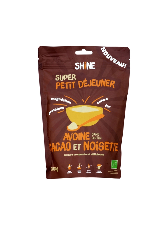 Céréales Avoine Cacao et Noisette Bio SHINE