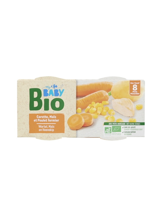 Poulet fermier & Légumes CARREFOUR BABY BIO