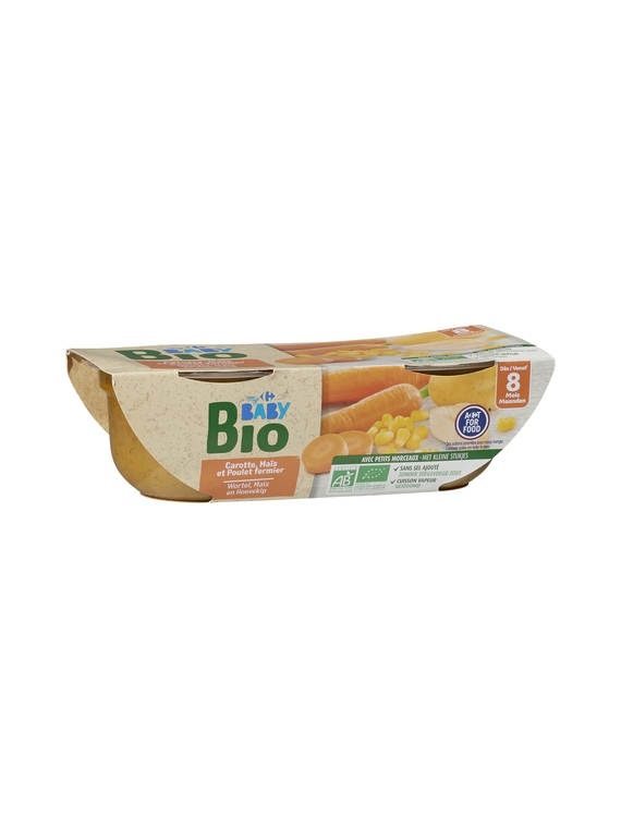 Poulet fermier & Légumes CARREFOUR BABY BIO