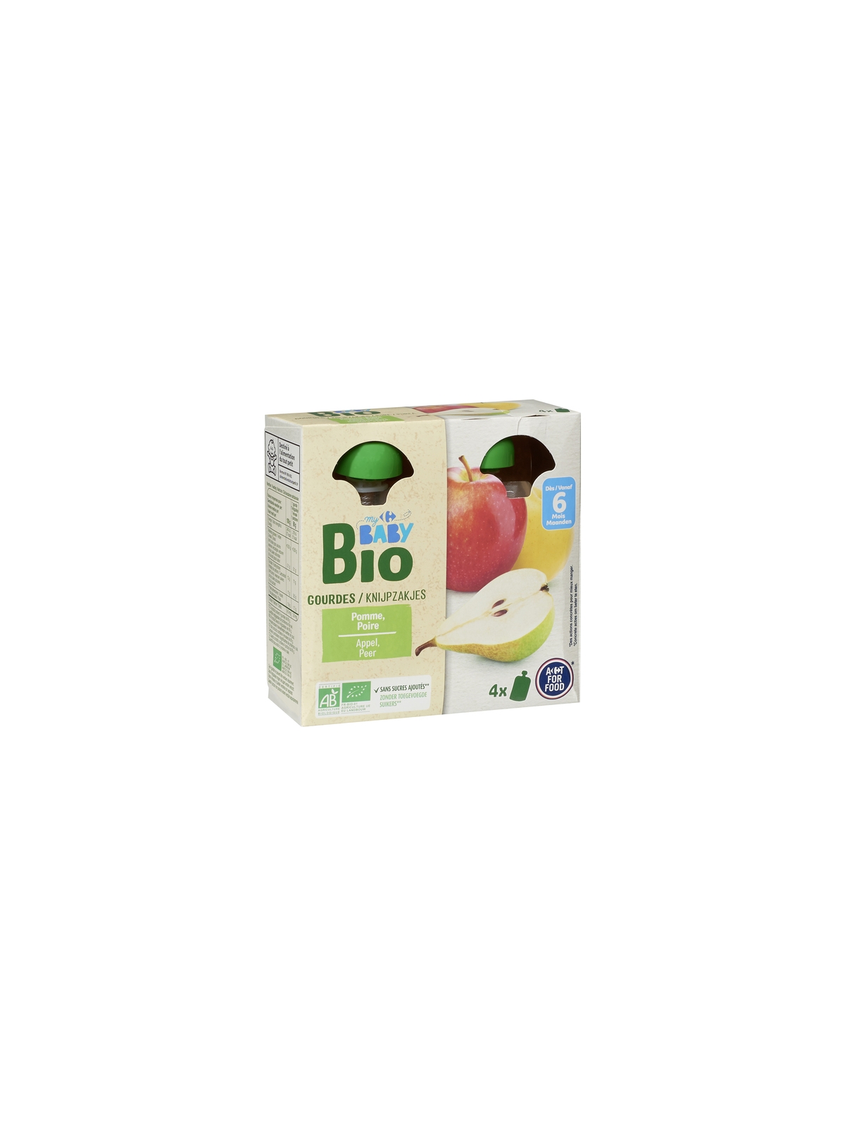 Compotes Pomme Poire CARREFOUR BABY BIO