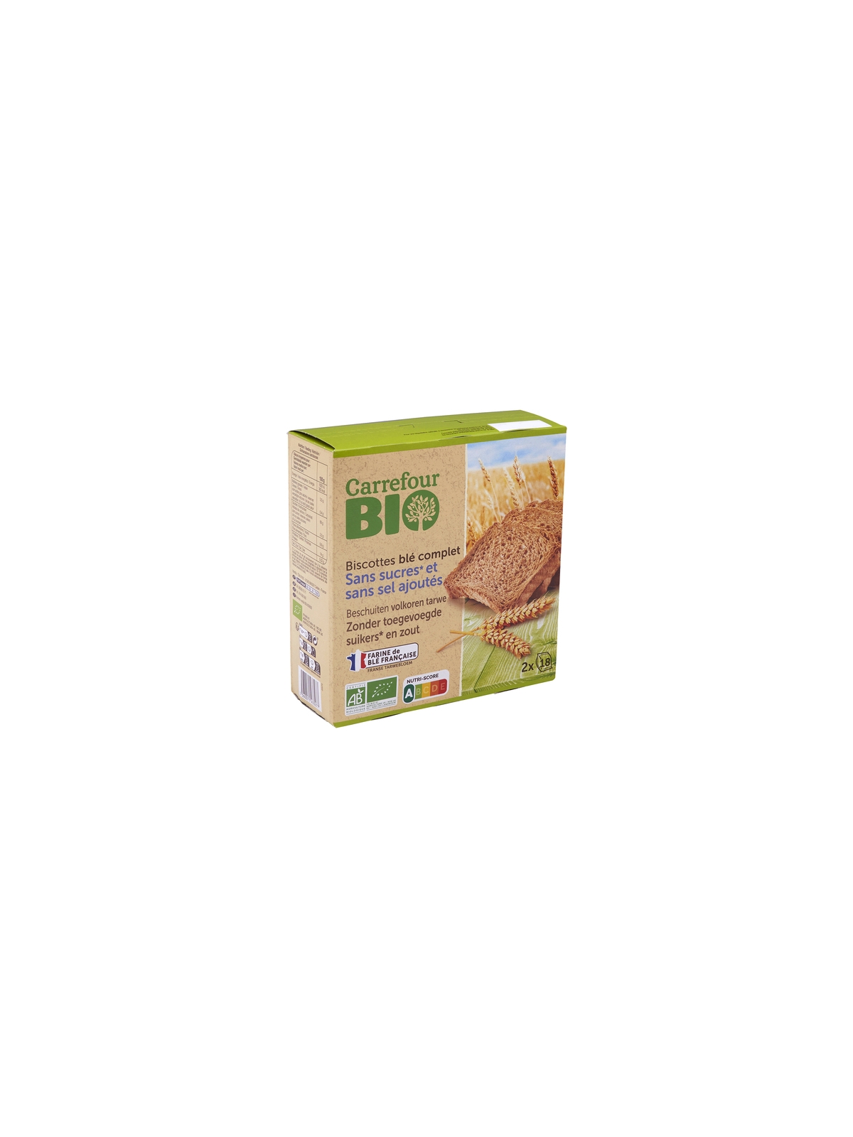 Biscottes Blé Complet CARREFOUR BIO