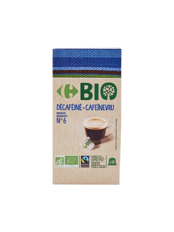 Café Décaféiné en Capsules CARREFOUR BIO