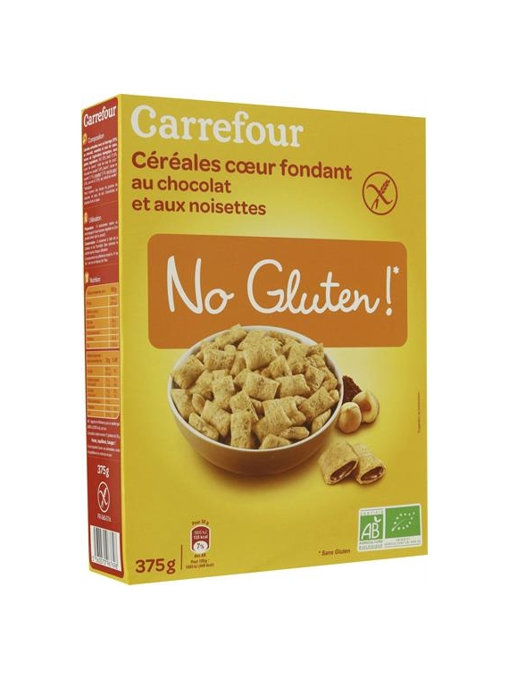 Céréales Cœur Fondant Chocolat & Noisettes CARREFOUR