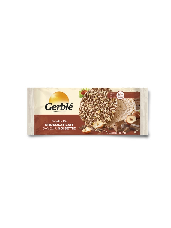 Galette Riz Chocolat Lait Saveur Noisette GERBLÉ