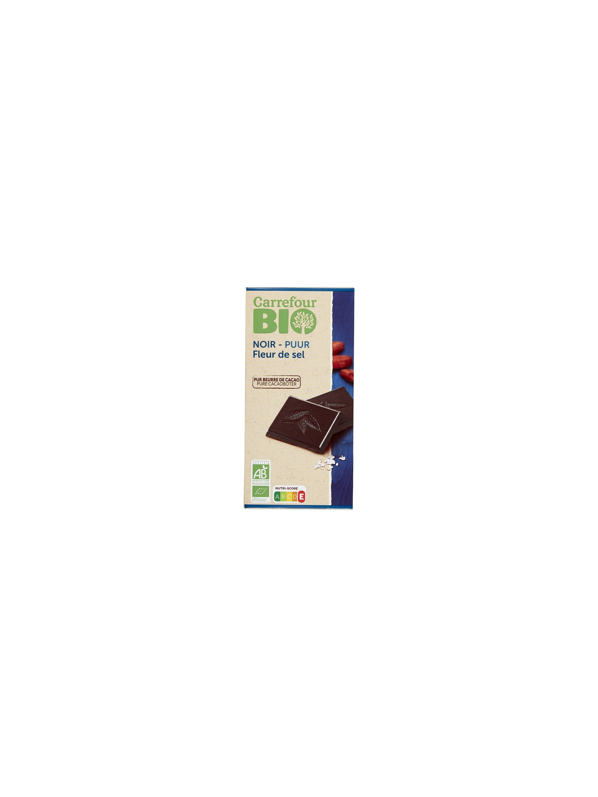 Tablette de Chocolat Noir Fleur de sel CARREFOUR BIO