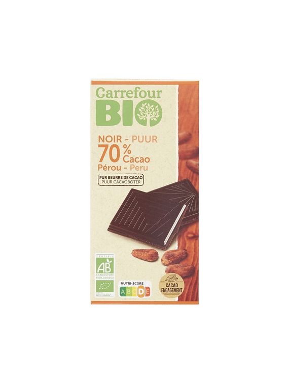 Tablette de Chocolat Noir CARREFOUR BIO