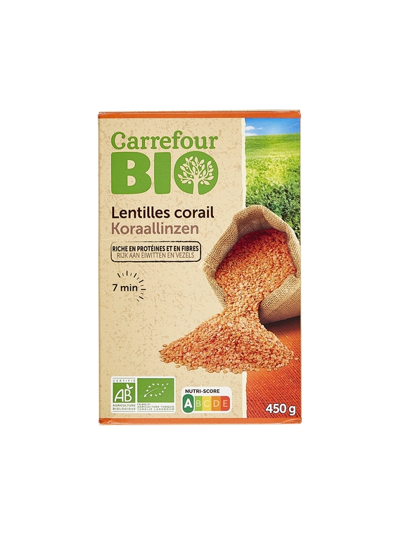 Lentilles Corail CARREFOUR BIO