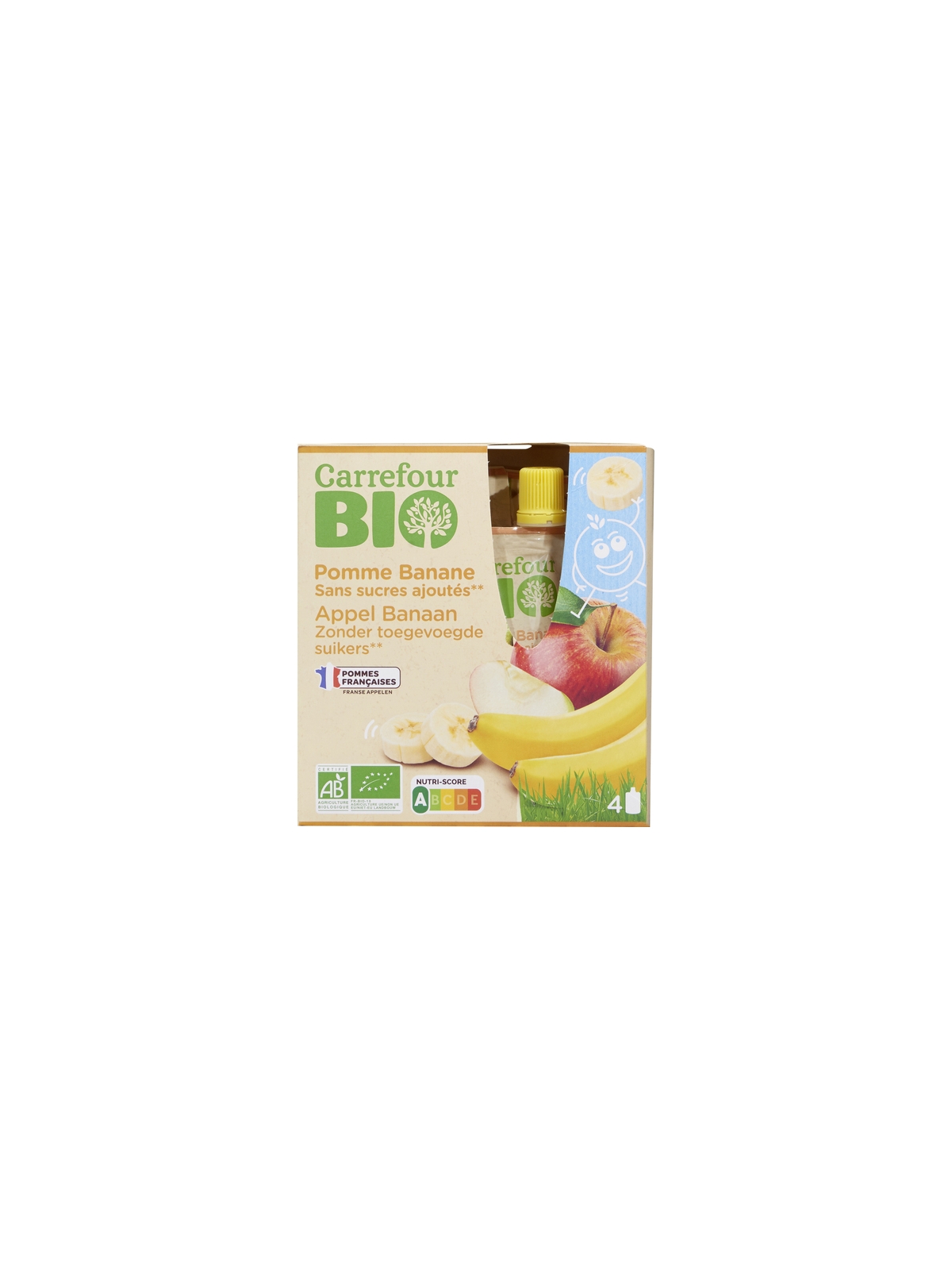 Compotes Pomme Banane CARREFOUR BIO