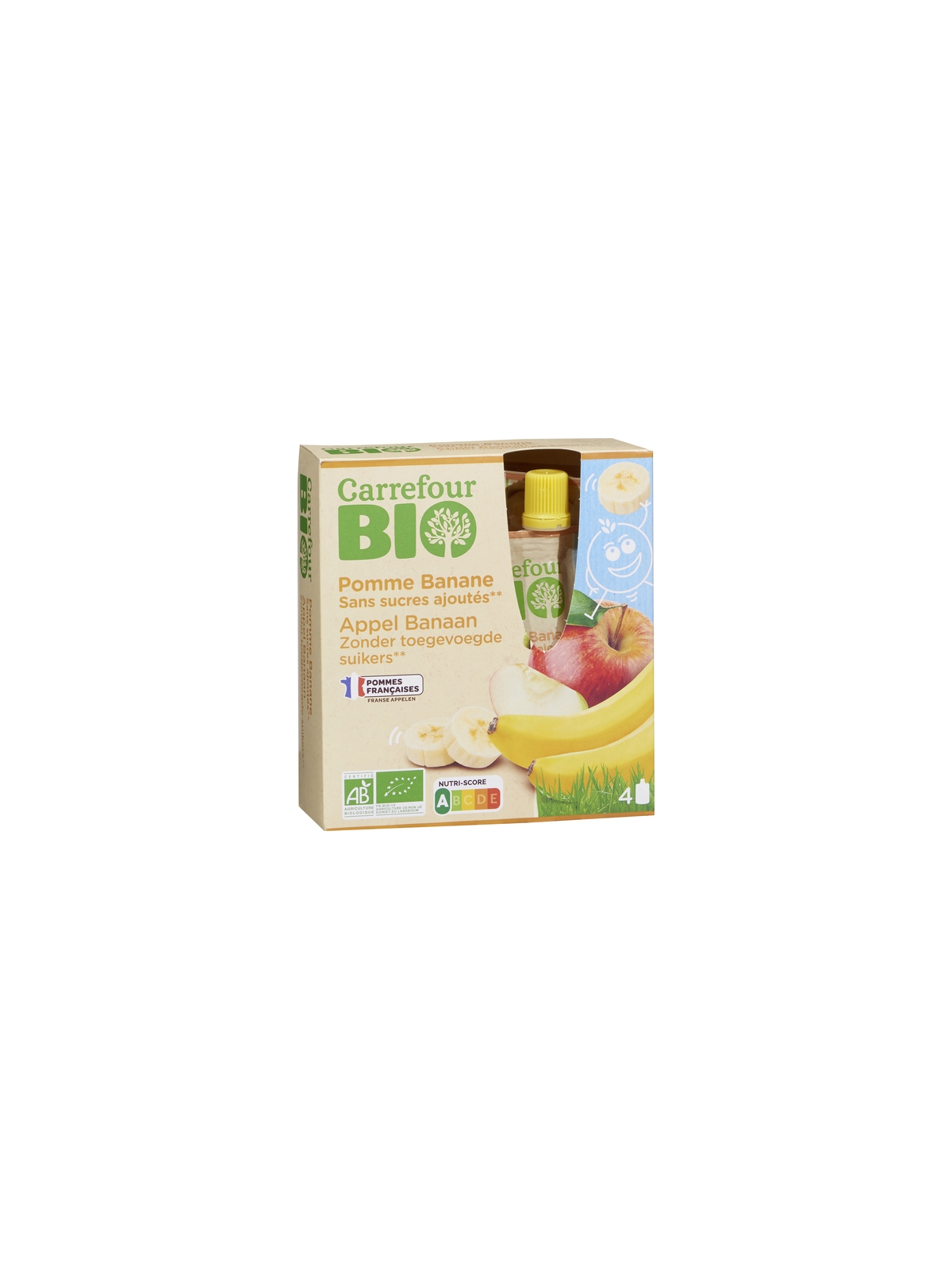 Compotes Pomme Banane CARREFOUR BIO