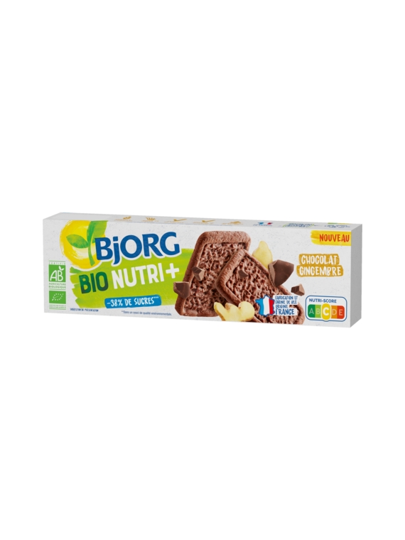 Biscuits Nutri+ Chocolat Gingembre Bio BJORG