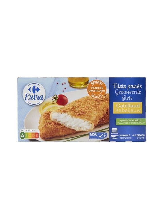 500G FLT DE CABILLAUD PANE CRF