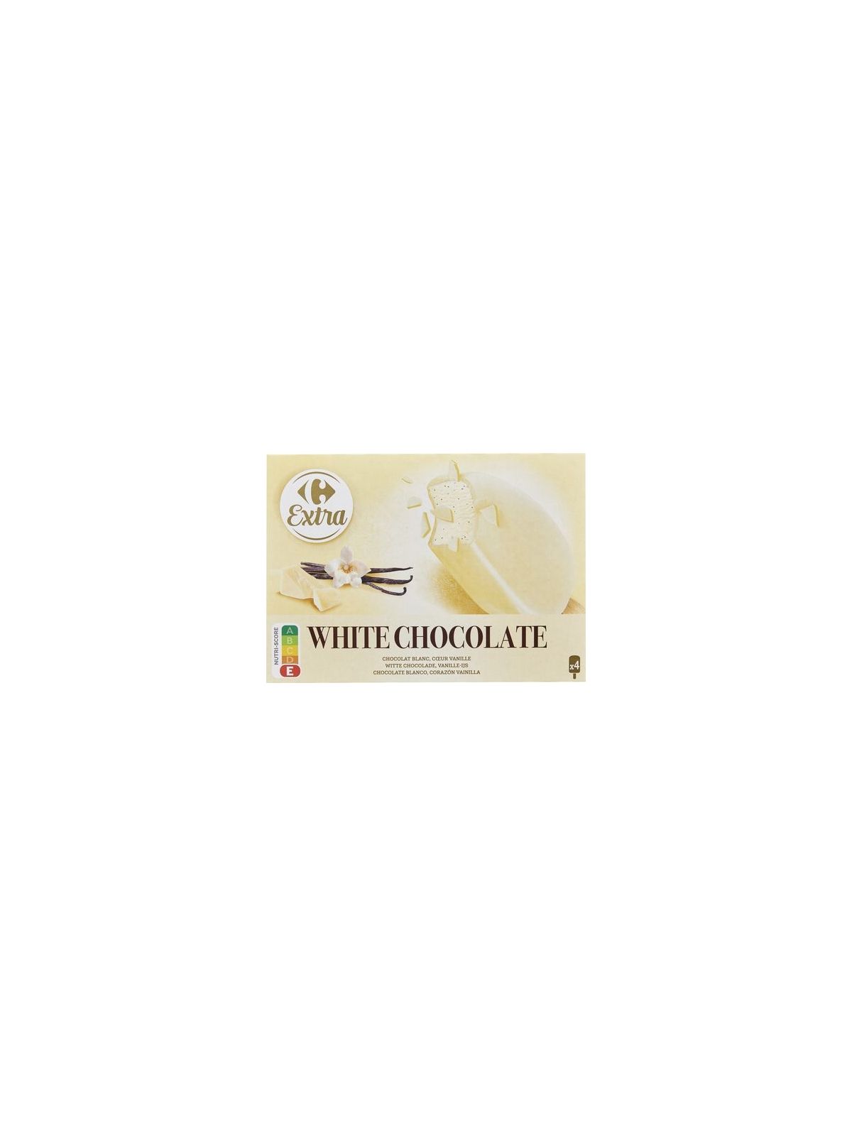 Glaces chocolat blanc vanille CARREFOUR EXTRA