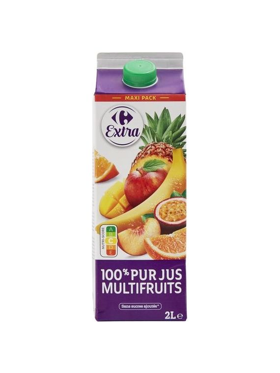 Jus multifruits 100% pur jus CARREFOUR EXTRA