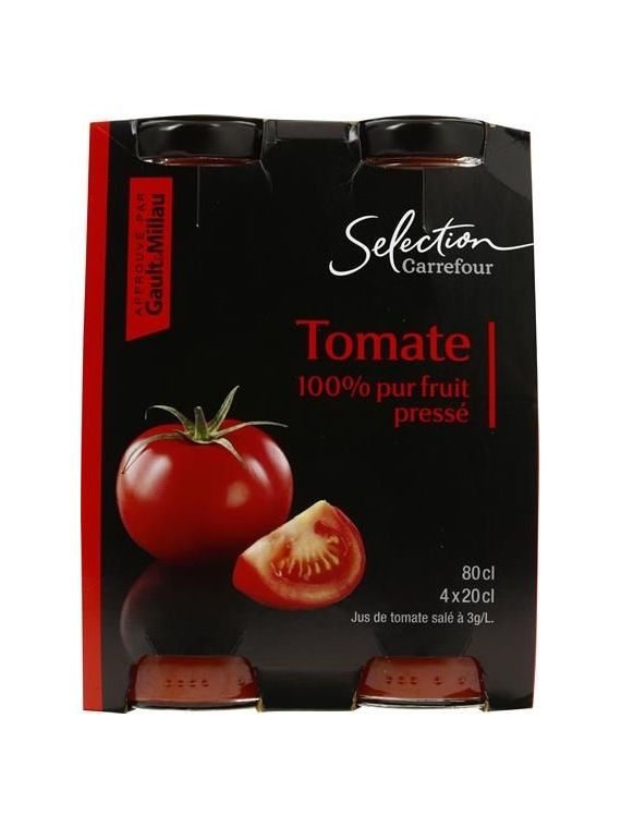 Jus de tomate salé pur jus CARREFOUR SELECTION