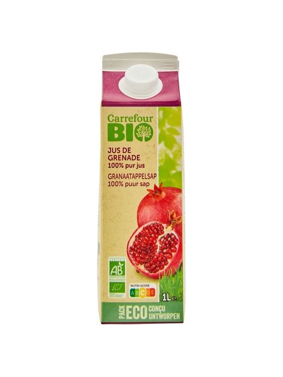 Jus de grenade bio 100% pur jus CARREFOUR BIO