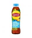 Boisson au thé pêche ice tea sans sucre LIPTON