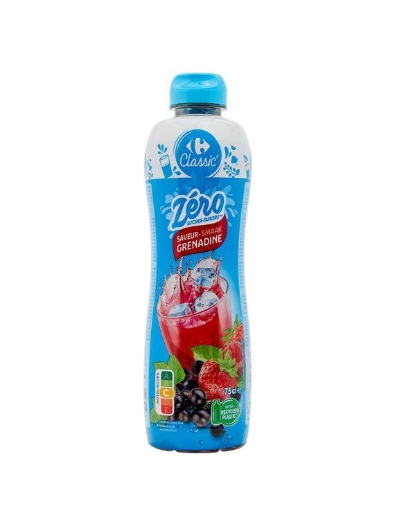 Sirop Grenadine zéro sucres CARREFOUR CLASSIC'