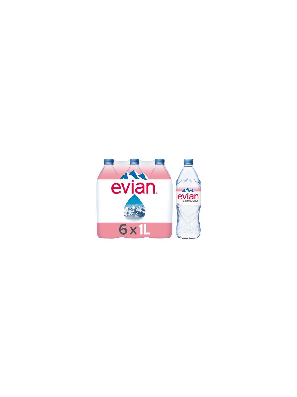 6X1L EAU MIN.EVIAN PET