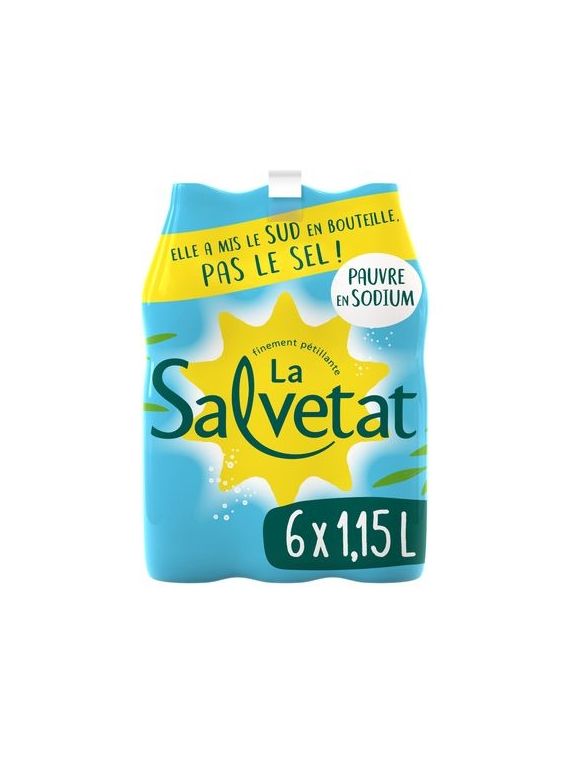 6X1.15L EAU GAZ.SALVETAT PET