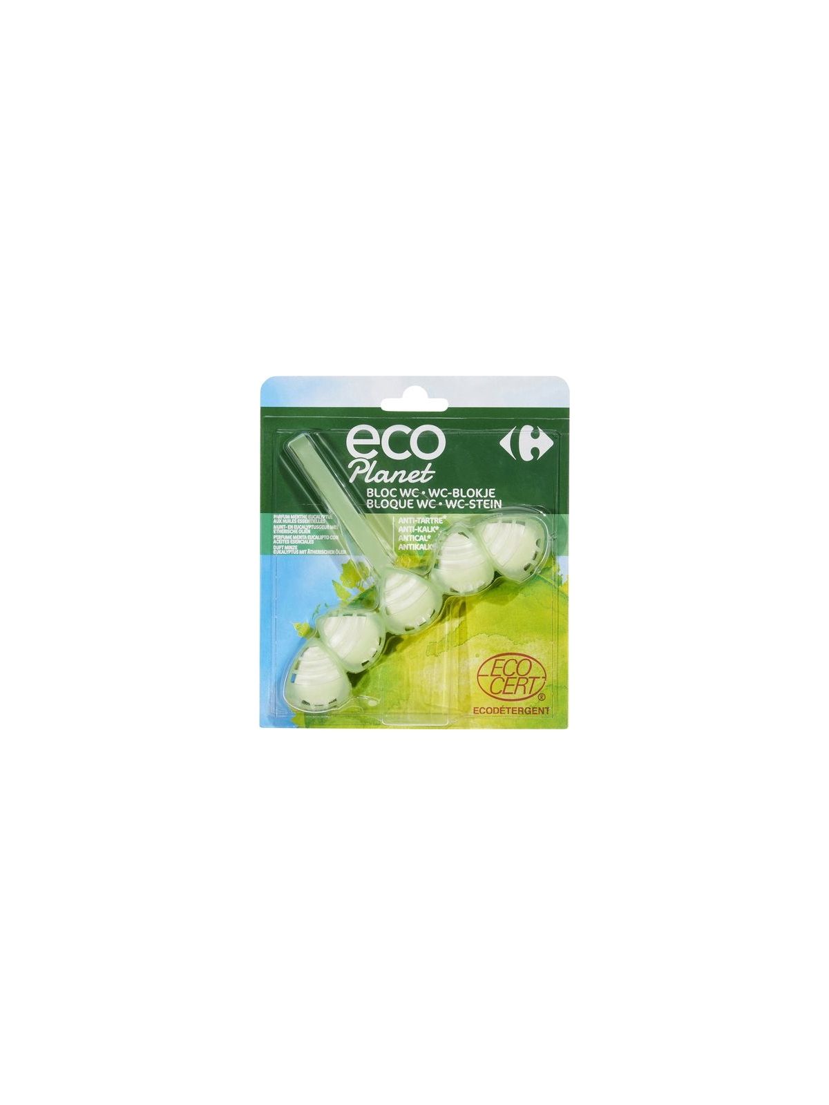 Bloc WC anti-tartre parfum eucalyptus CARREFOUR ECO PLANET