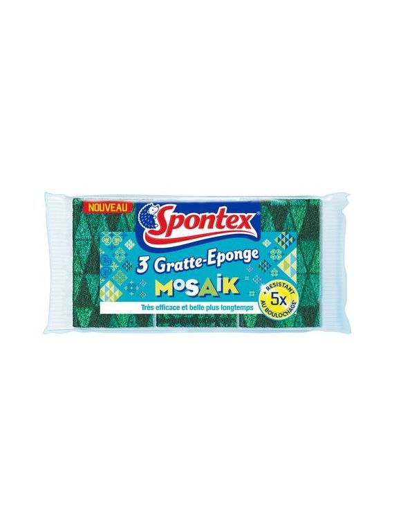 3 EPONGE GRATT.MOSAIK SPTX