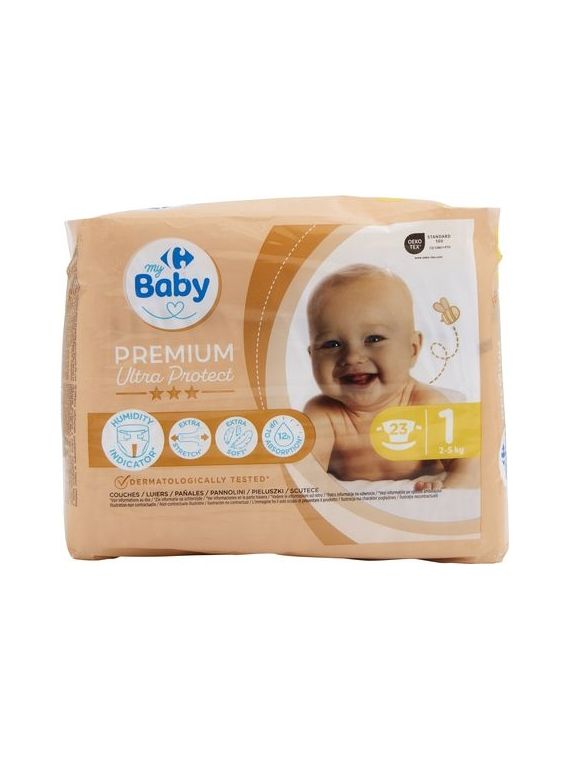 Couches taille 1 : 2-5 kg Carrefour Baby