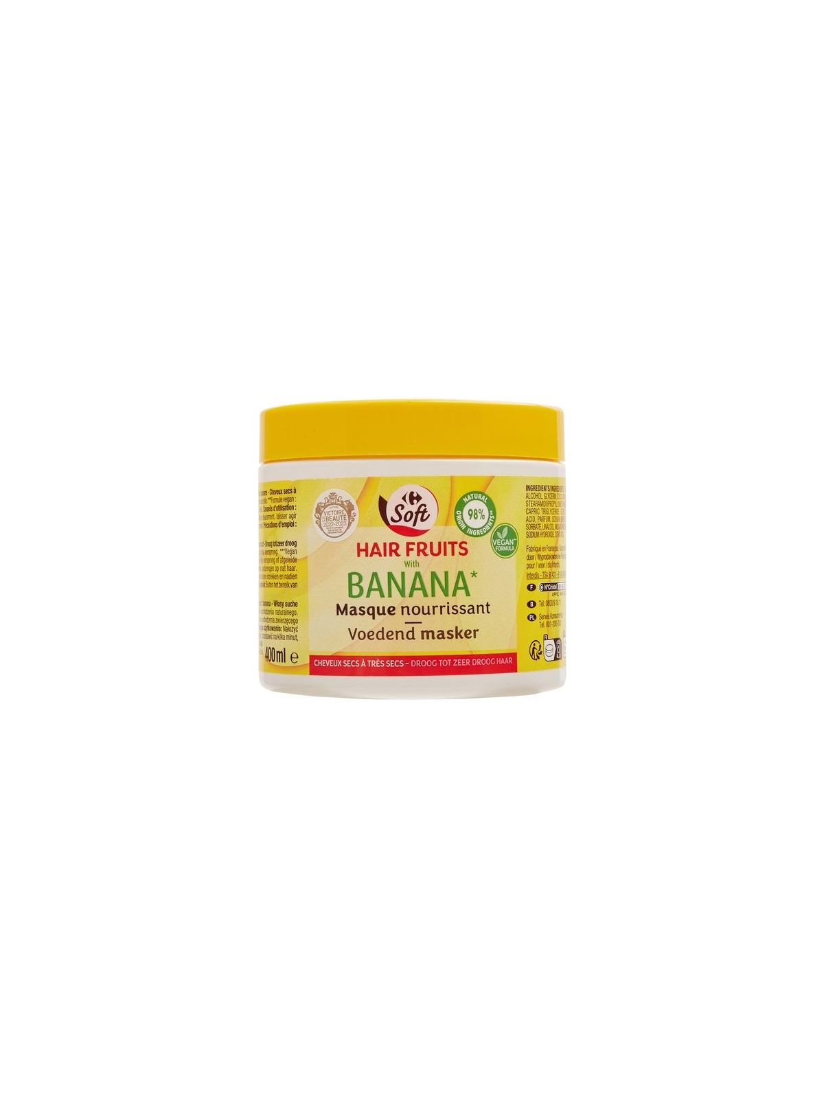 Masque cheveux nourrissant banane CARREFOUR SOFT