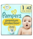 Couches Bébé Premium Protection Taille 1 2kg-5kg PAMPERS