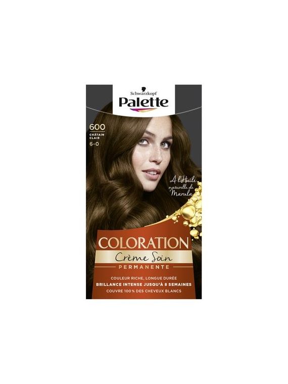 Coloration Permanente 600 Châtain Clair SCHWARZKOPF PALETTE