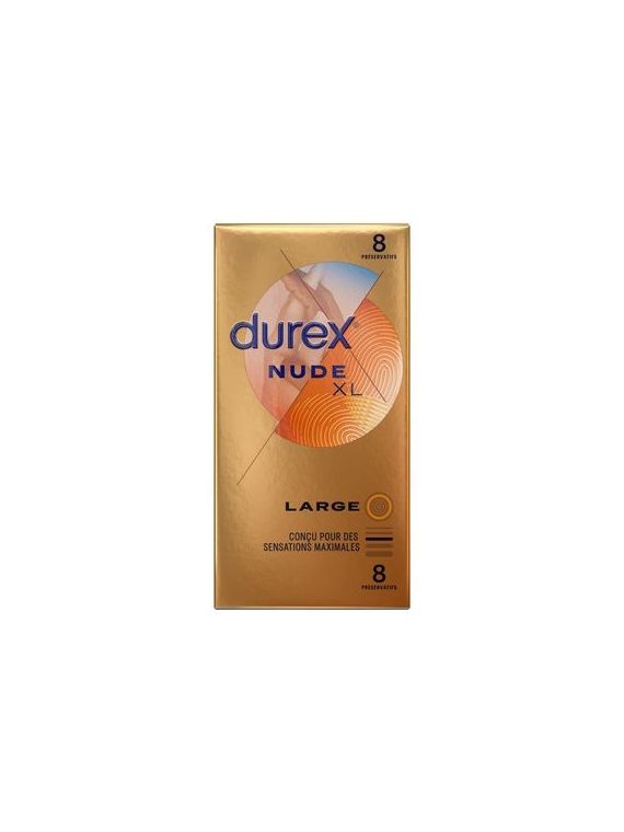 8 PRESERVATIFS NUDE XXL DUREX