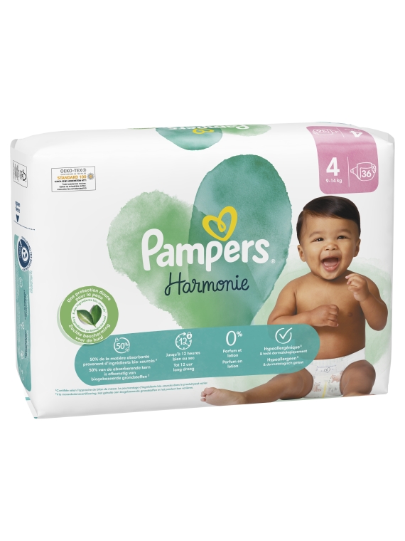 Couches Bébé Harmonie Taille 4 9Kg - 14Kg PAMPERS