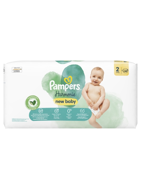 Couches Bébé Harmonie Taille 2 4Kg - 8Kg PAMPERS