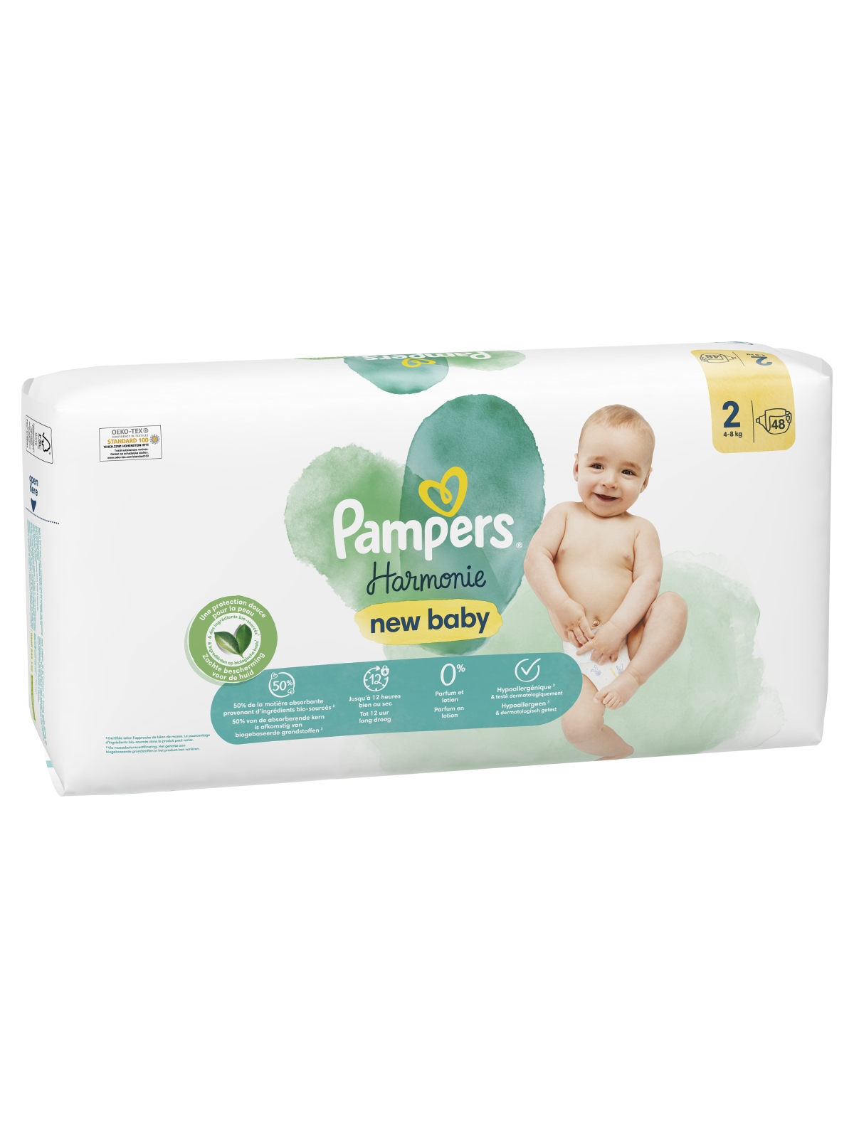 Couches Bébé Harmonie Taille 2 4Kg - 8Kg PAMPERS