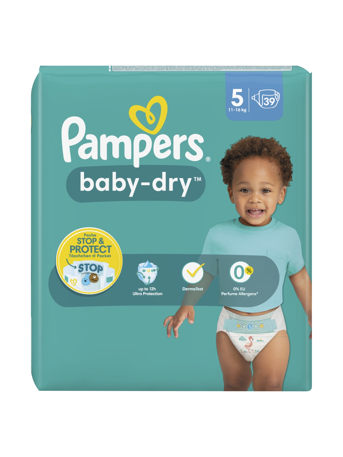 Couches Bébé Baby-Dry Taille 5 11kg-16kg PAMPERS