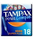 Tampons Compak Pearl Super Plus avec applicateur x18 TAMPAX