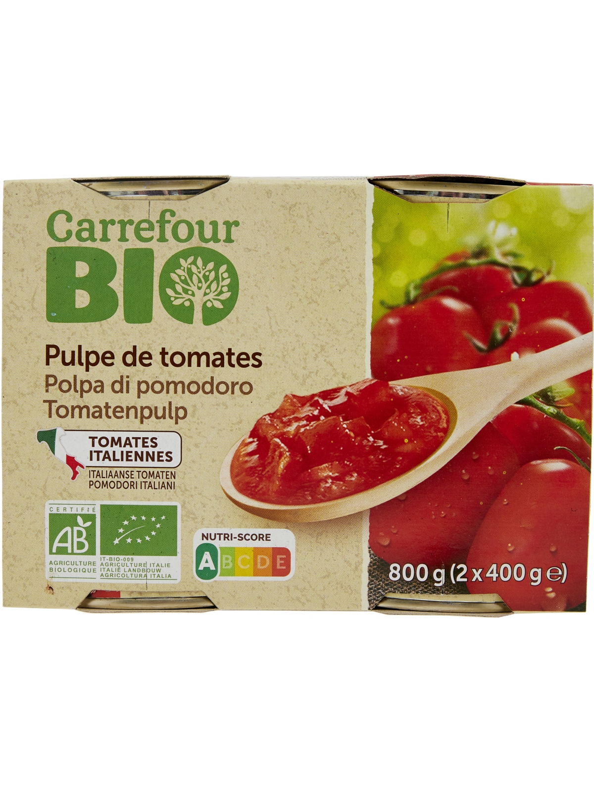 Pulpe de tomates bio CARREFOUR BIO