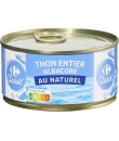 Thon entier Albacore au naturel CARREFOUR CLASSIC'